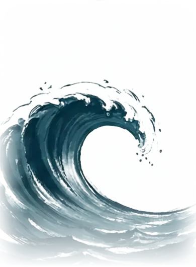 수묵으로 그린 파도 — 오행의 수(水)