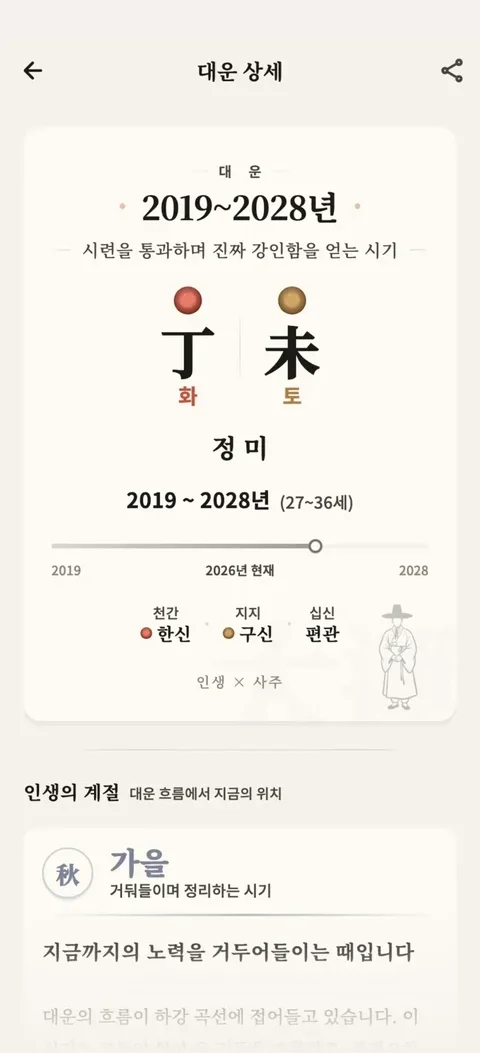 대운 상세 화면